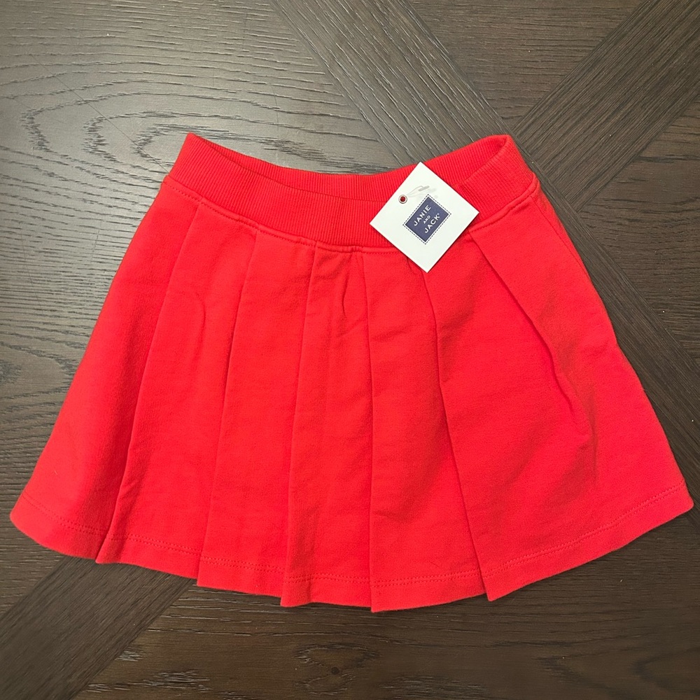 Janie and Jack NWT red pleated skirt, size 3